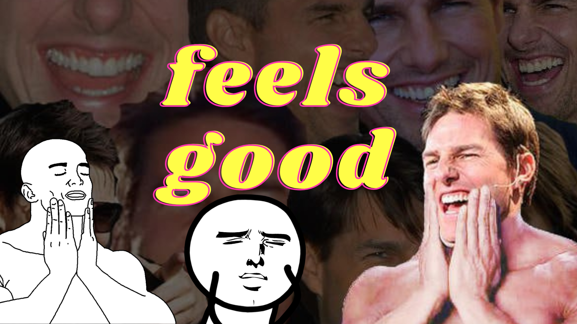 Feels Good Third Page - Yellow feels good text with meme characters and laughing people